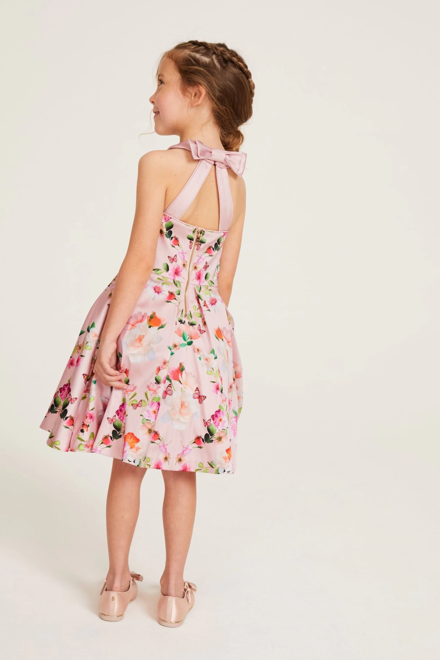 Baker By Ted Baker Pink Halter Neck Floral Dress - Image 2