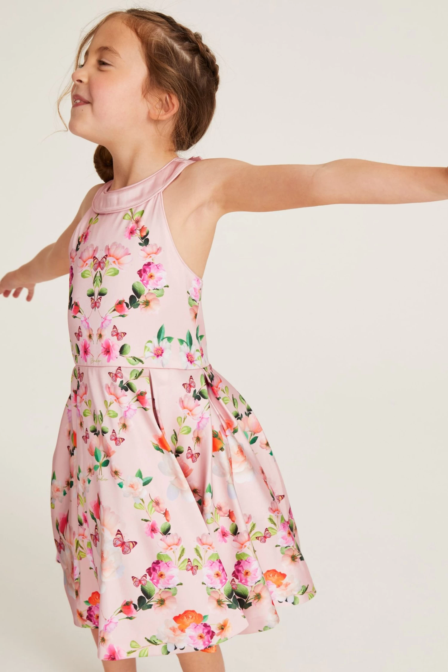 Baker By Ted Baker Pink Halter Neck Floral Dress - Image 3