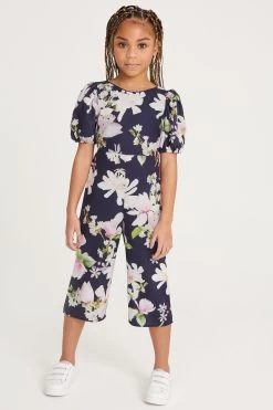Baker By Ted Baker Navy Floral Jumpsuit