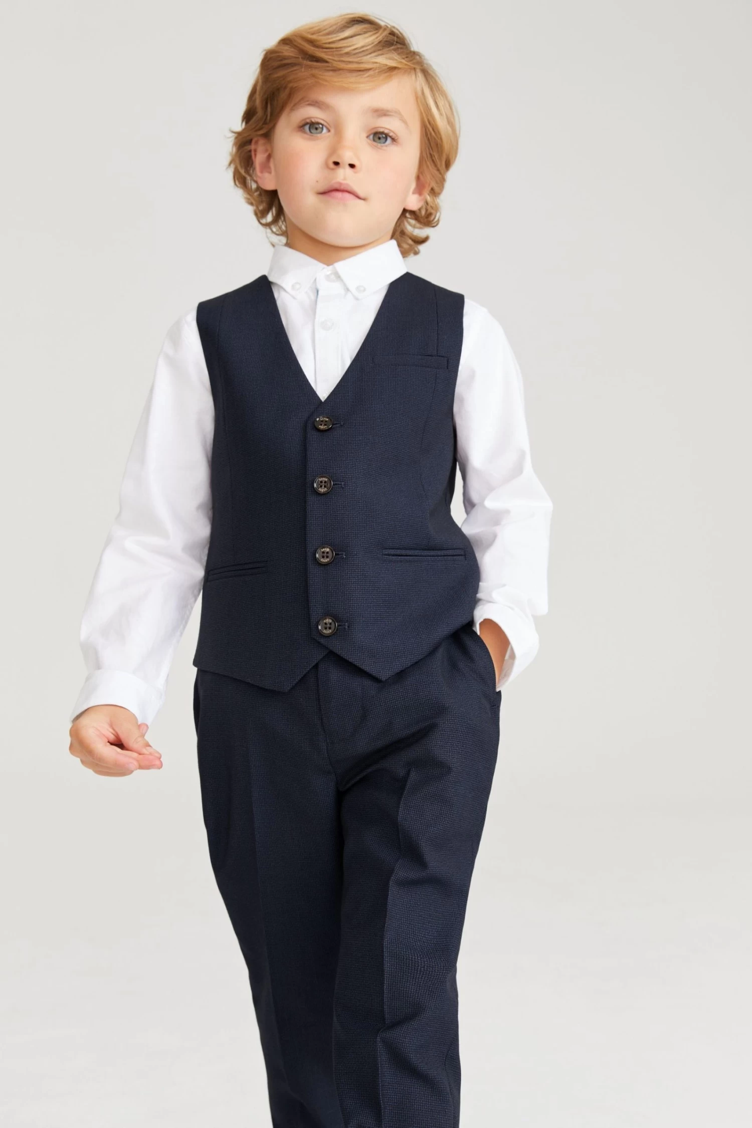 Baker By Ted Baker Navy Waistcoat - Image 3