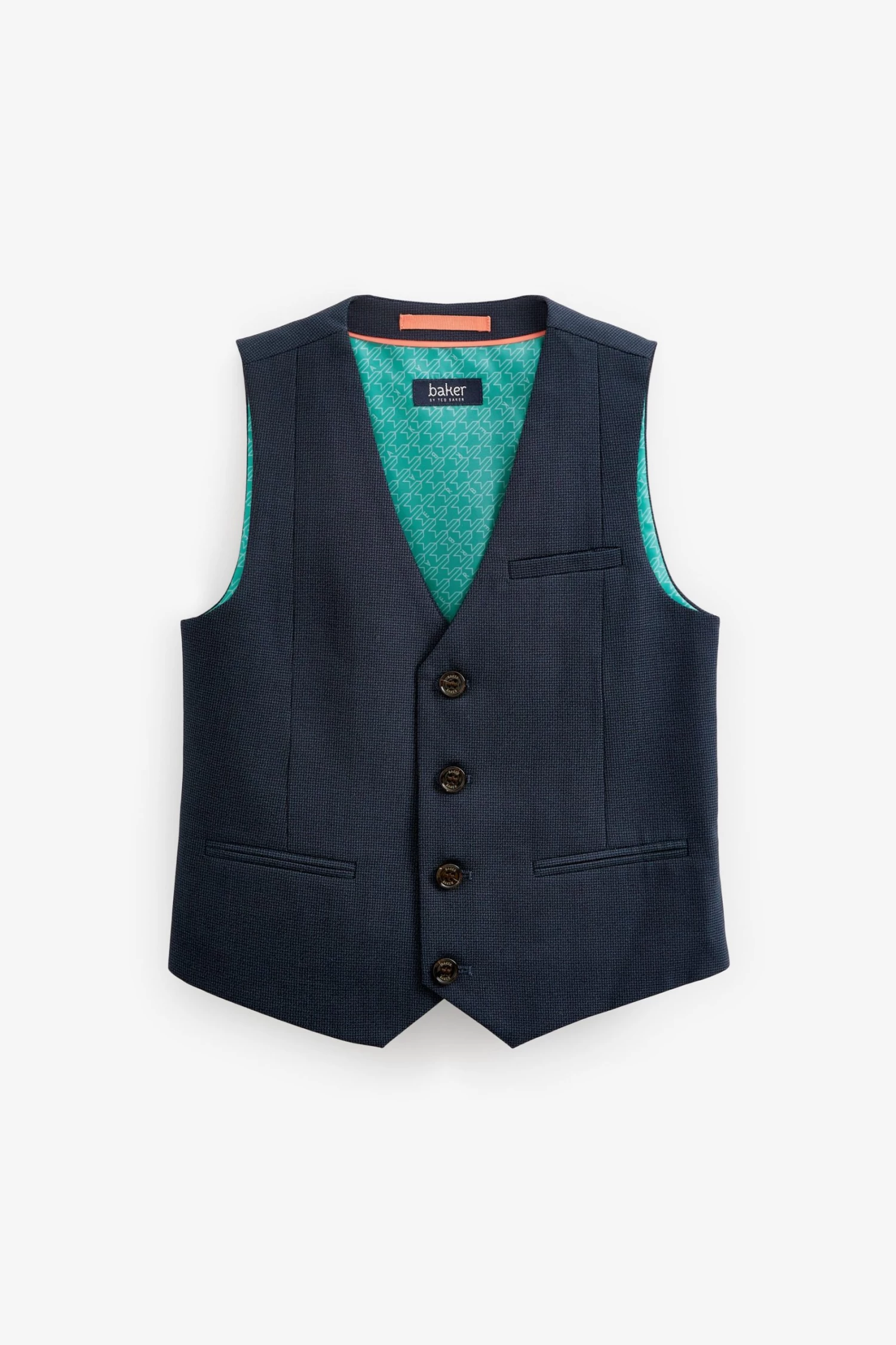 Baker By Ted Baker Navy Waistcoat - Image 4