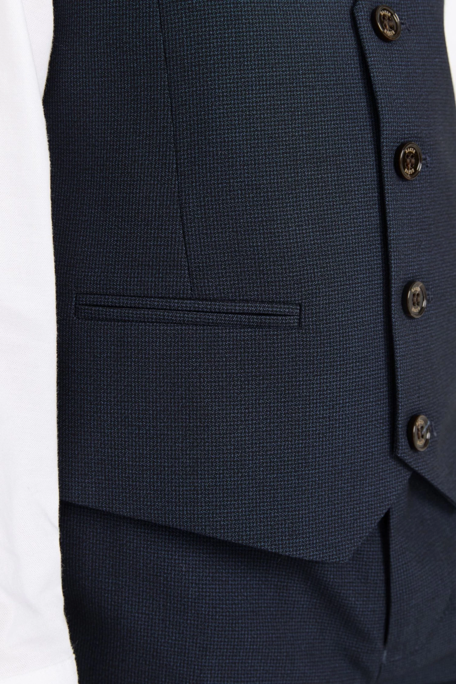 Baker By Ted Baker Navy Waistcoat - Image 7