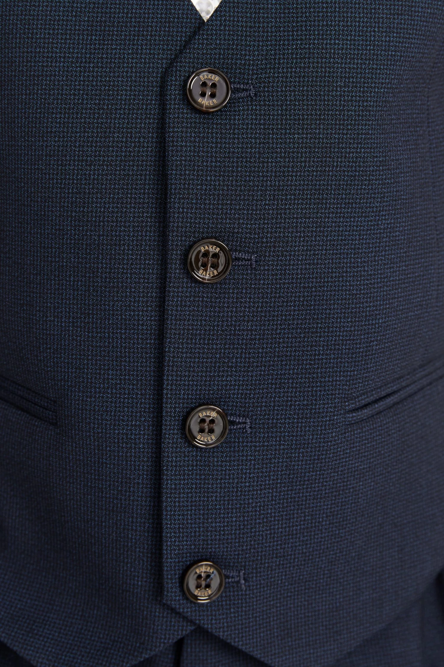 Baker By Ted Baker Navy Waistcoat - Image 8