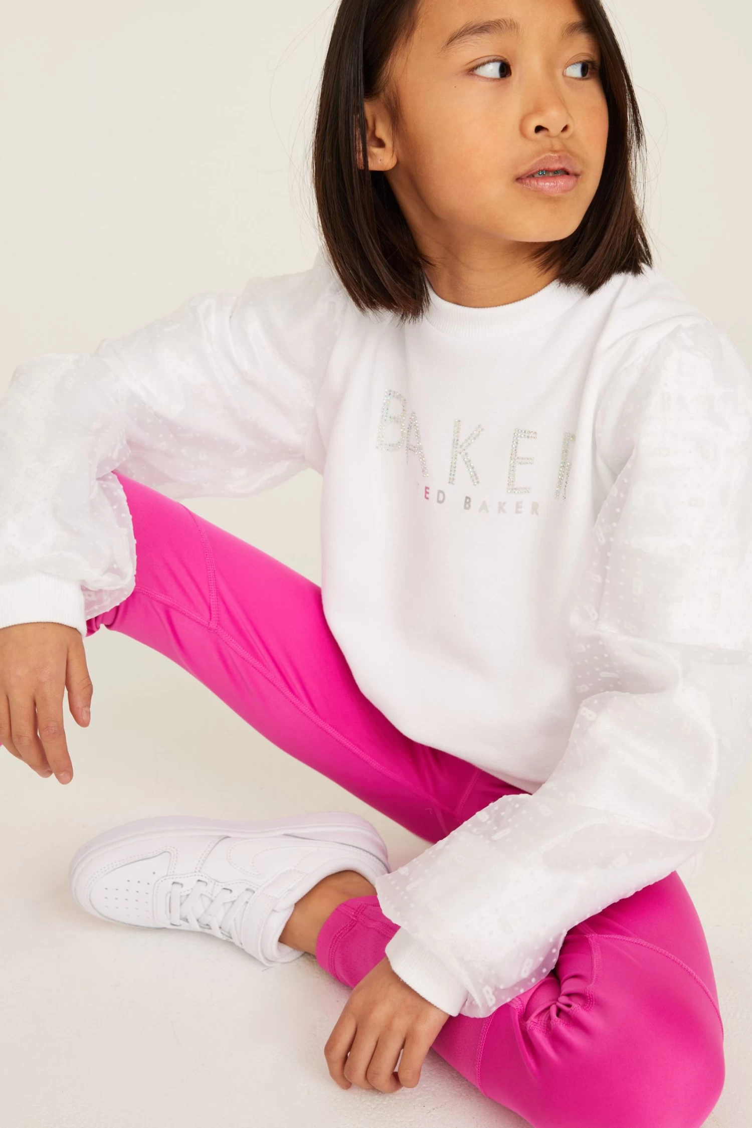 Baker By Ted Baker White Organza Sweatshirt - Image 2