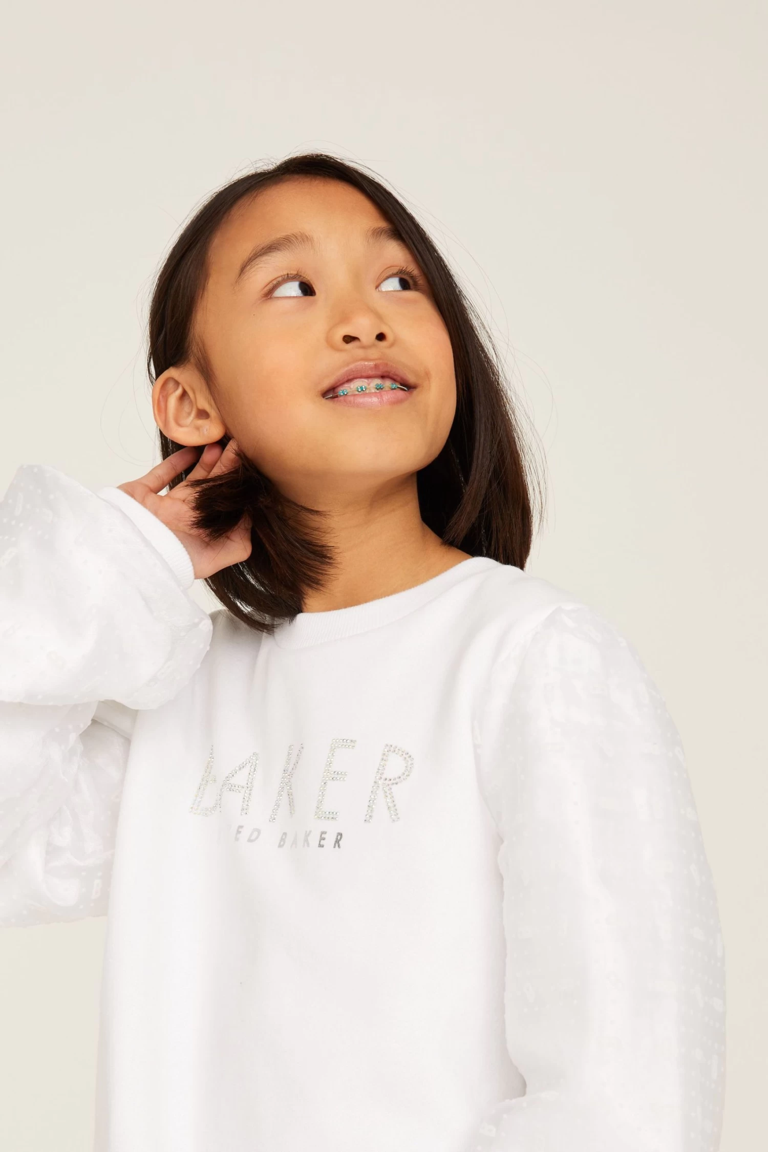 Baker By Ted Baker White Organza Sweatshirt - Image 4