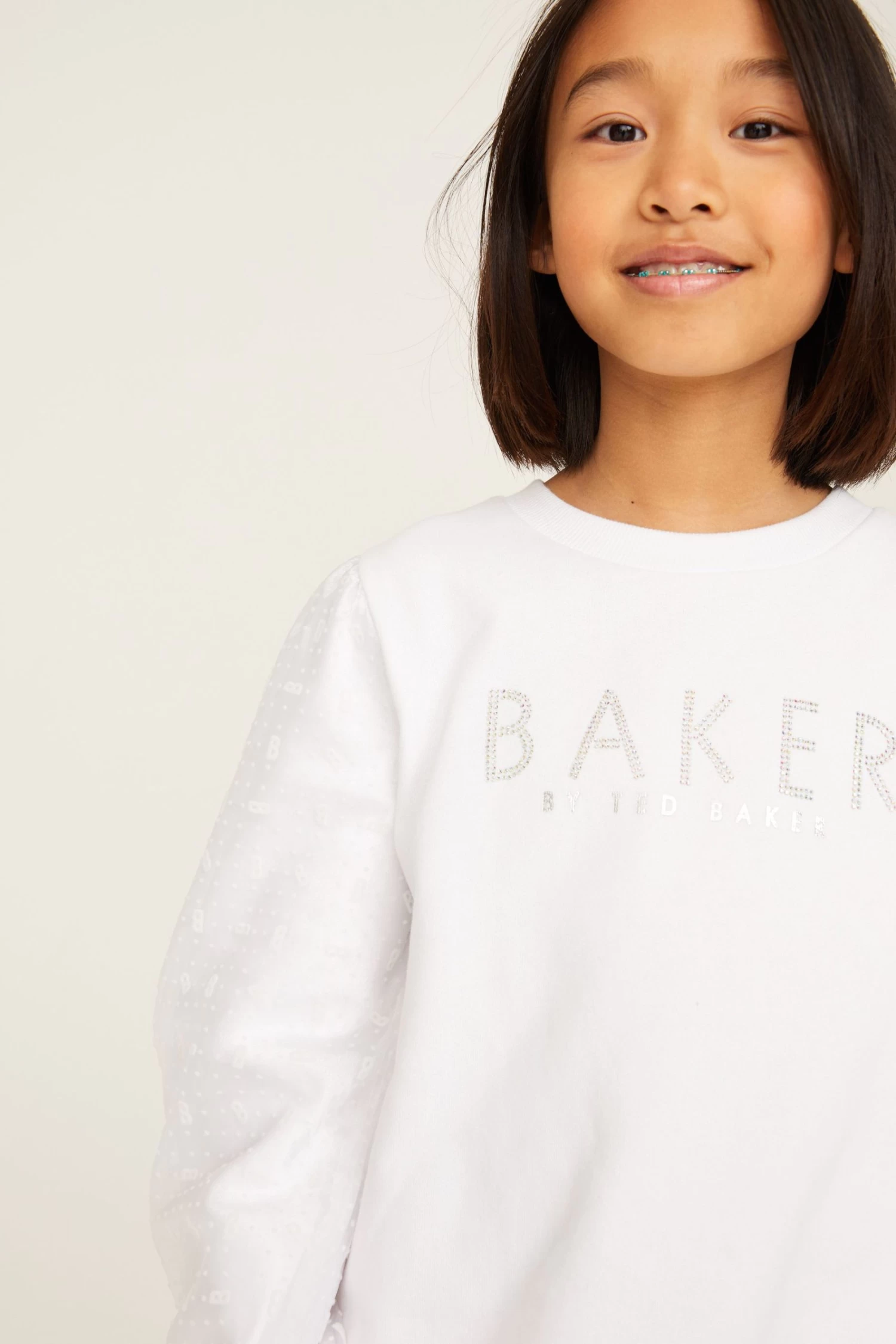 Baker By Ted Baker White Organza Sweatshirt - Image 5