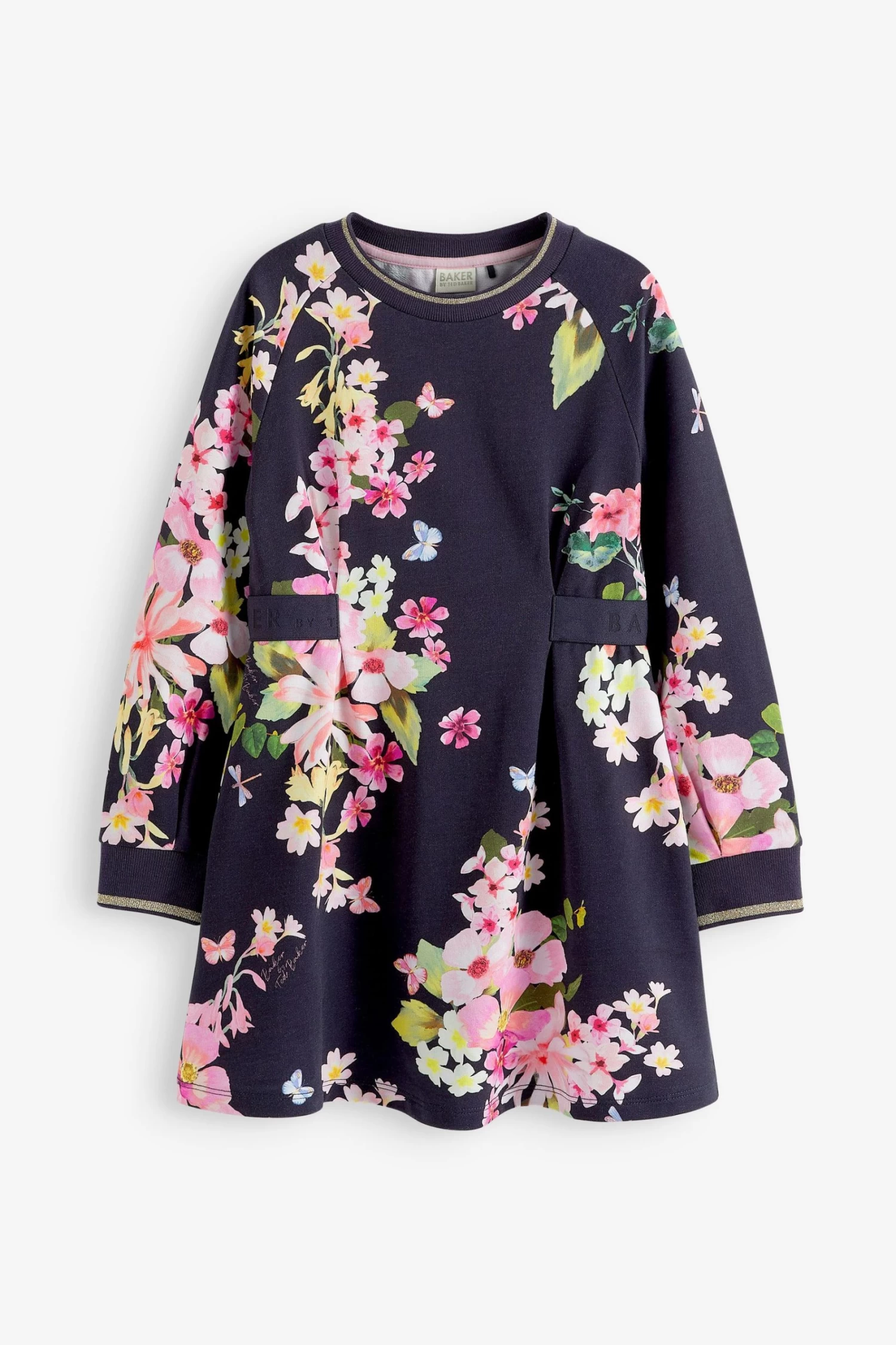 Baker By Ted Baker Navy Floral Jersey Dress - Image 4