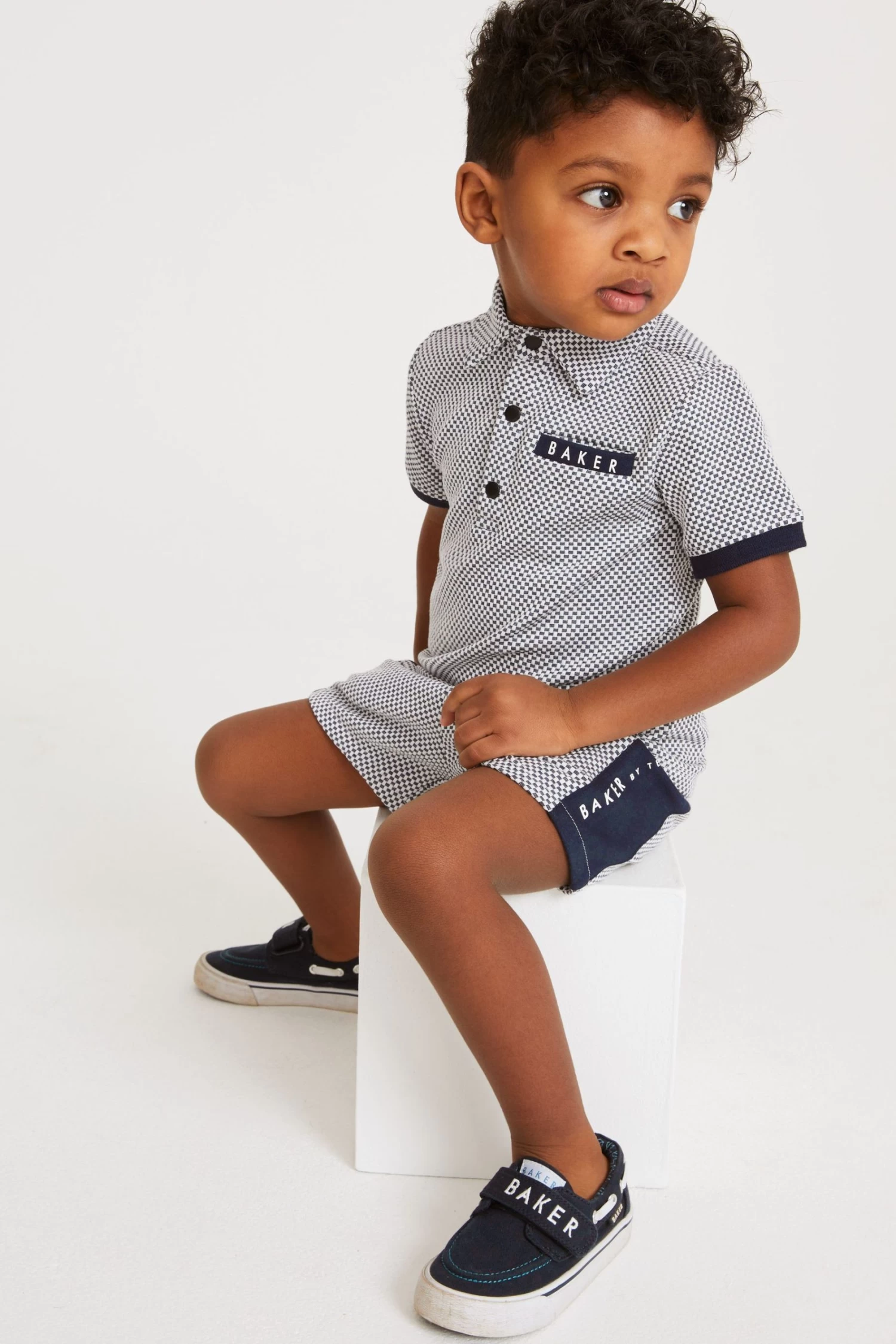 Baker By Ted Baker Blue Polo And Short Set - Image 2