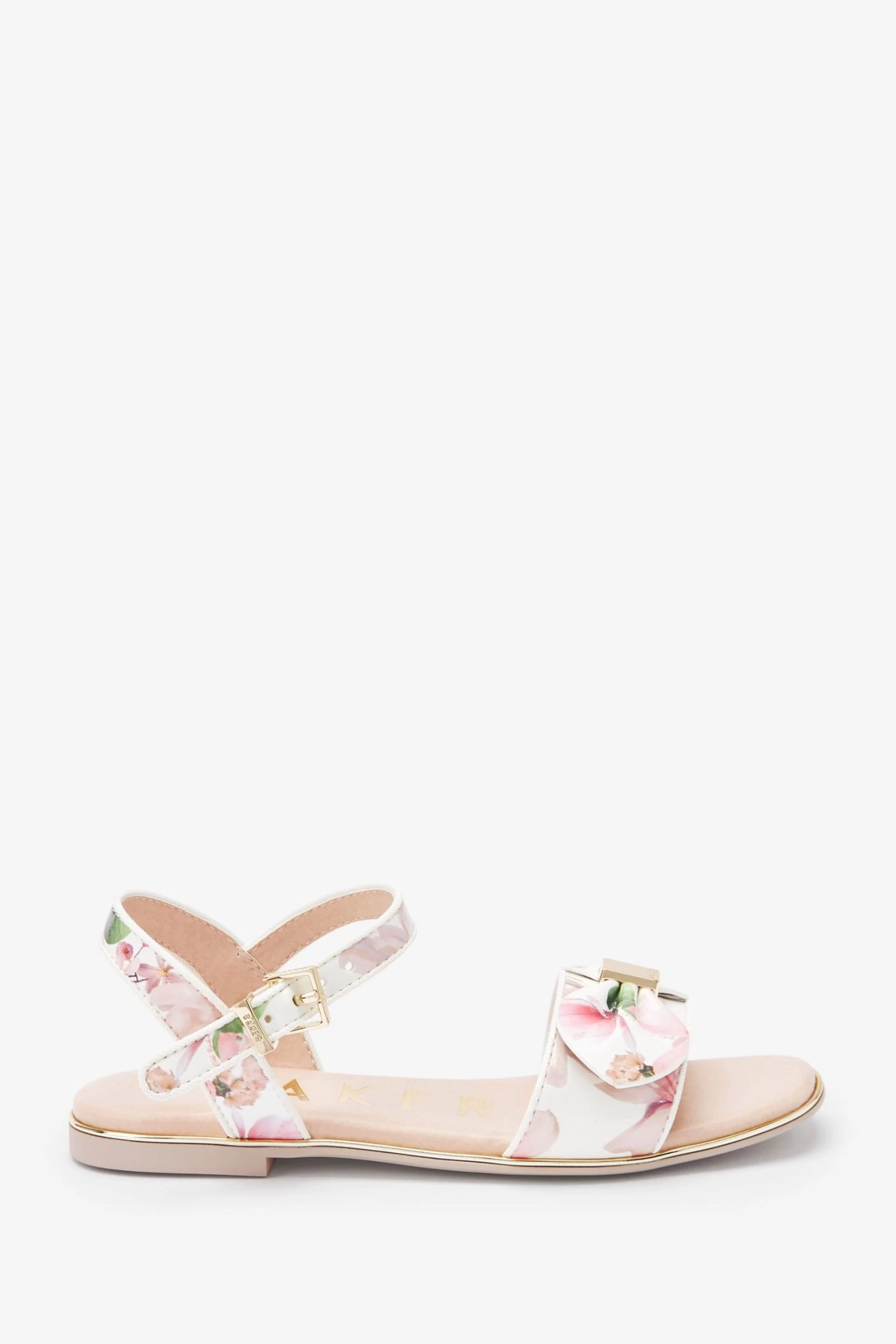 Baker By Ted Baker White Patent Bow Sandals