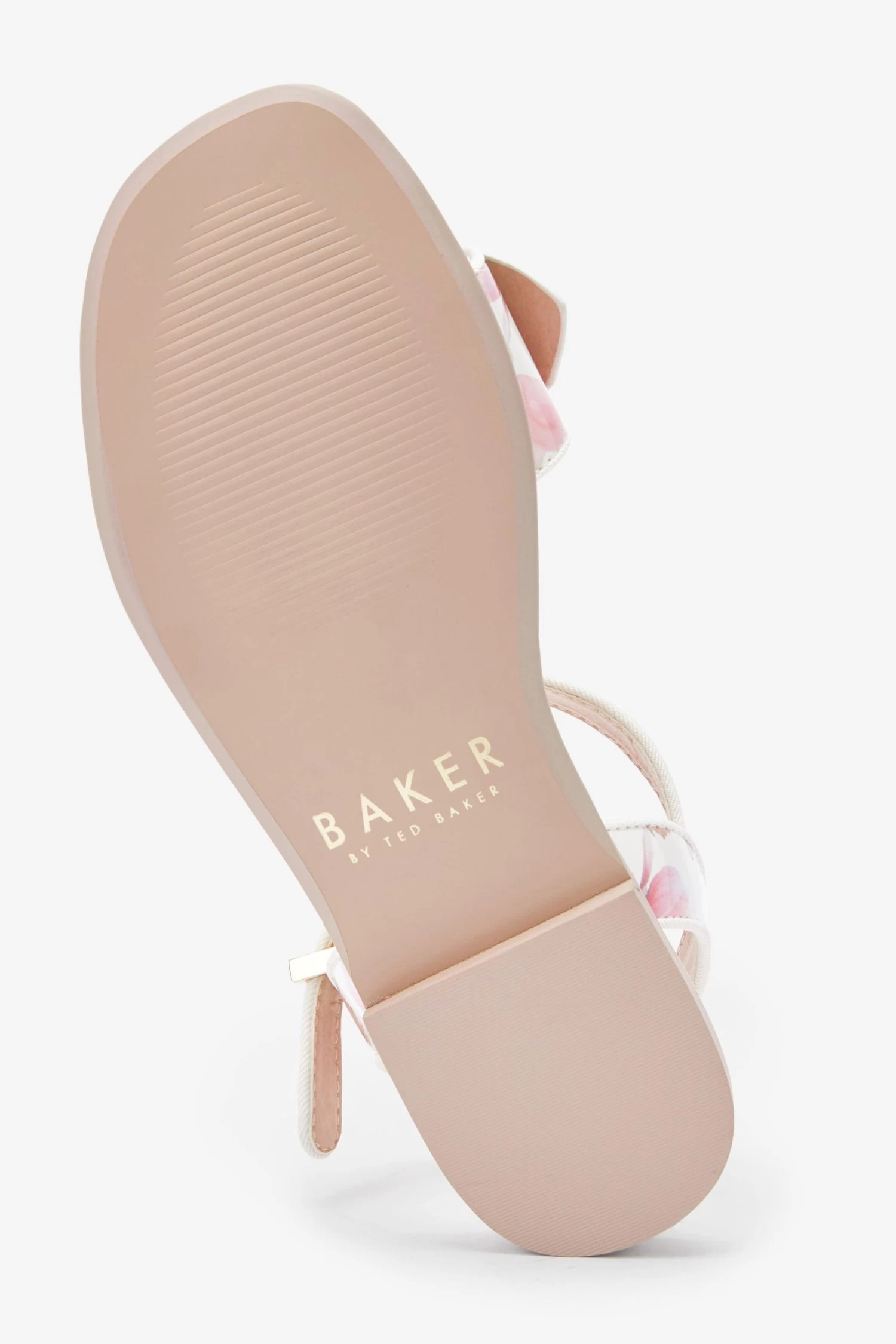 Baker By Ted Baker White Patent Bow Sandals - Image 4