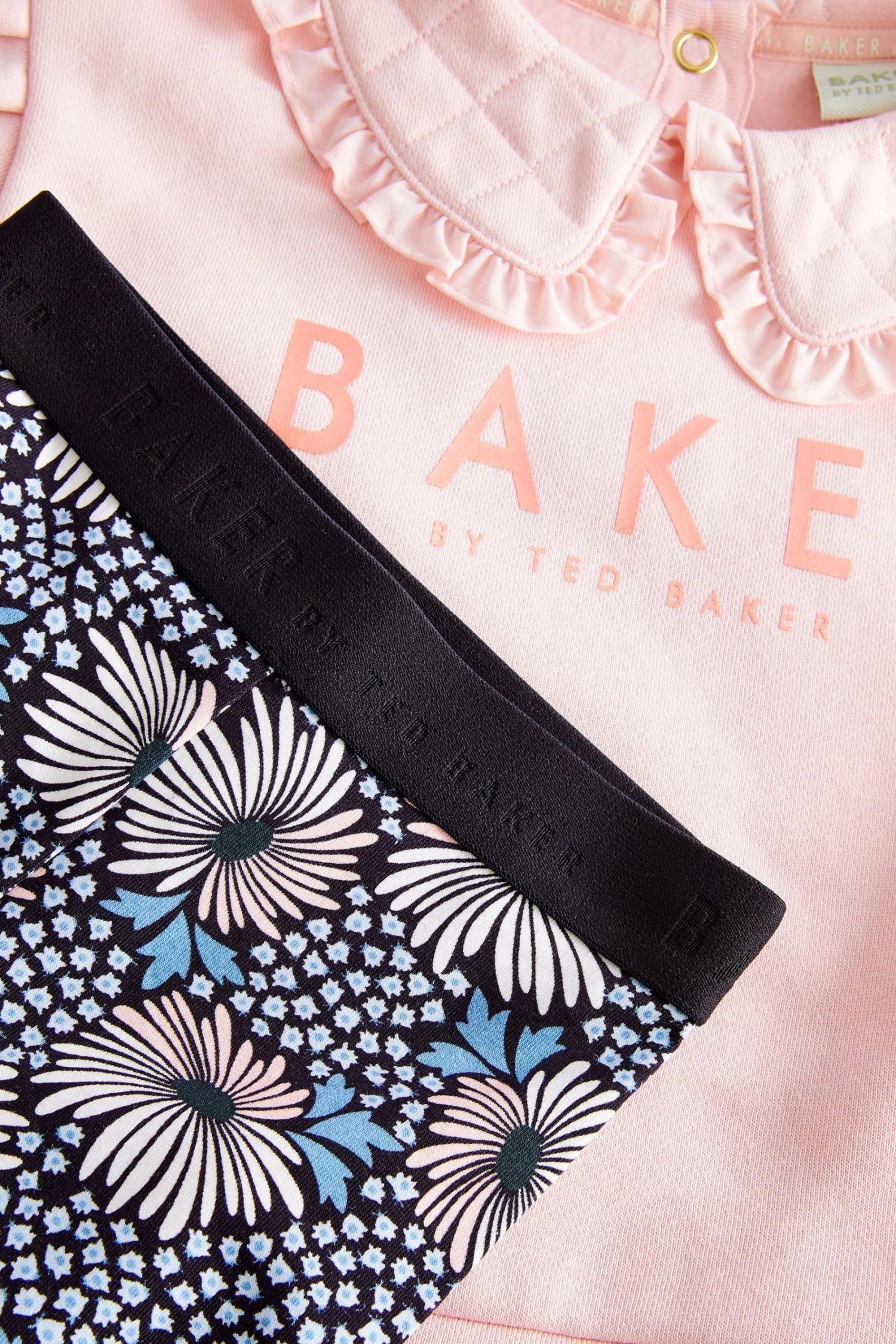 Baker By Ted Baker Pink Leggings And Collar Sweater Set - Image 5