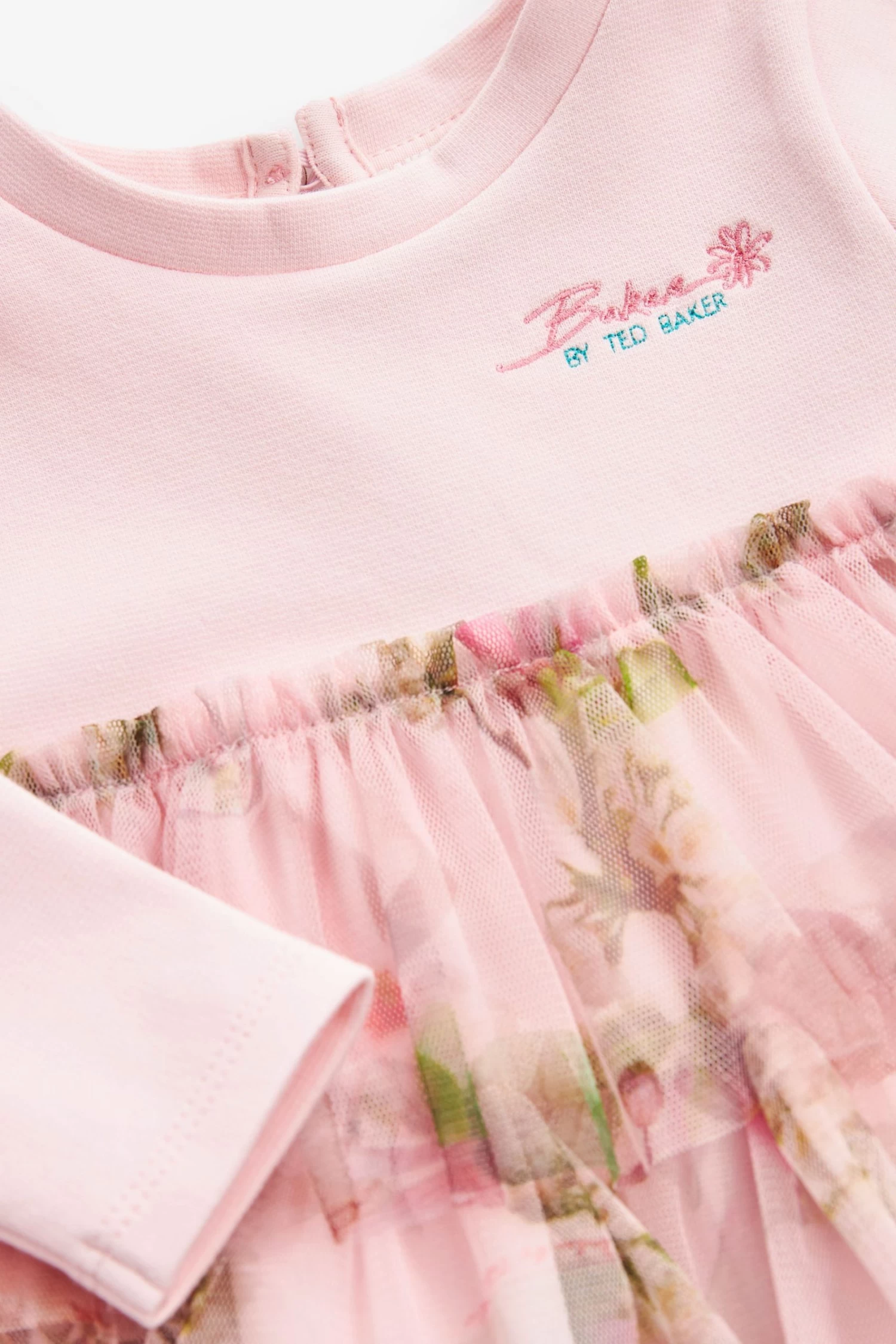 Baker By Ted Baker Pink Mesh Skirt Dress - Image 3