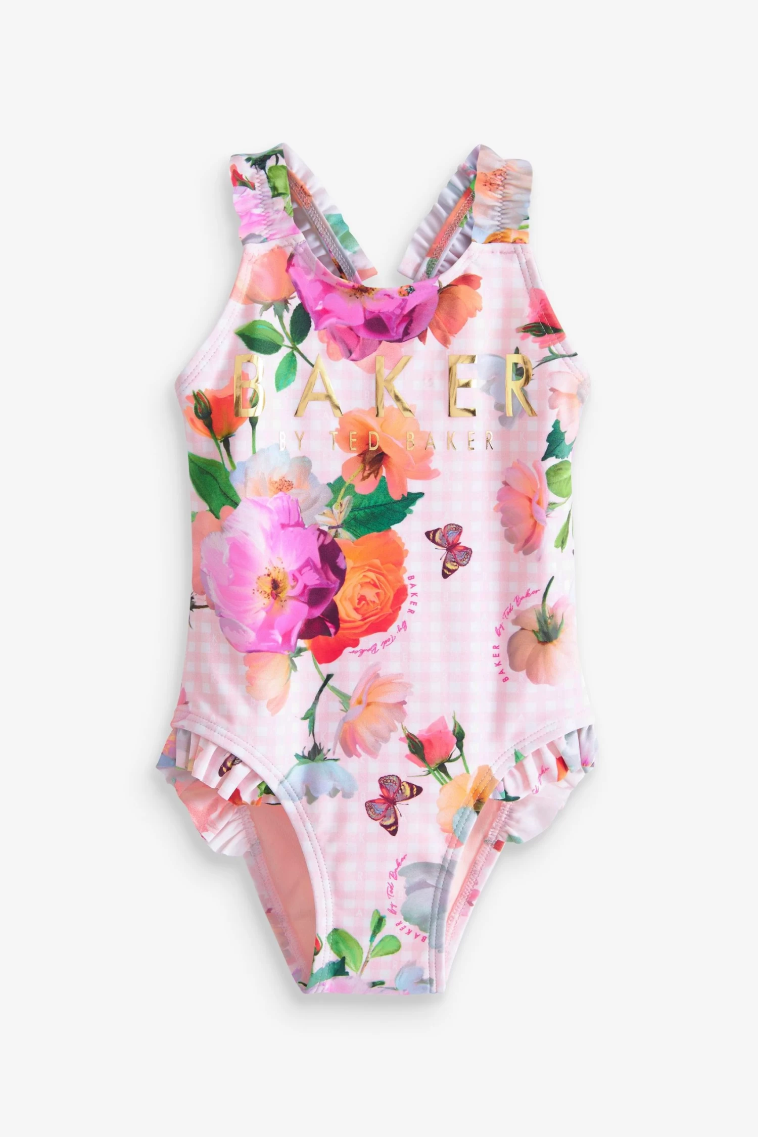 Baker By Ted Baker Pink Gingham Swimsuit