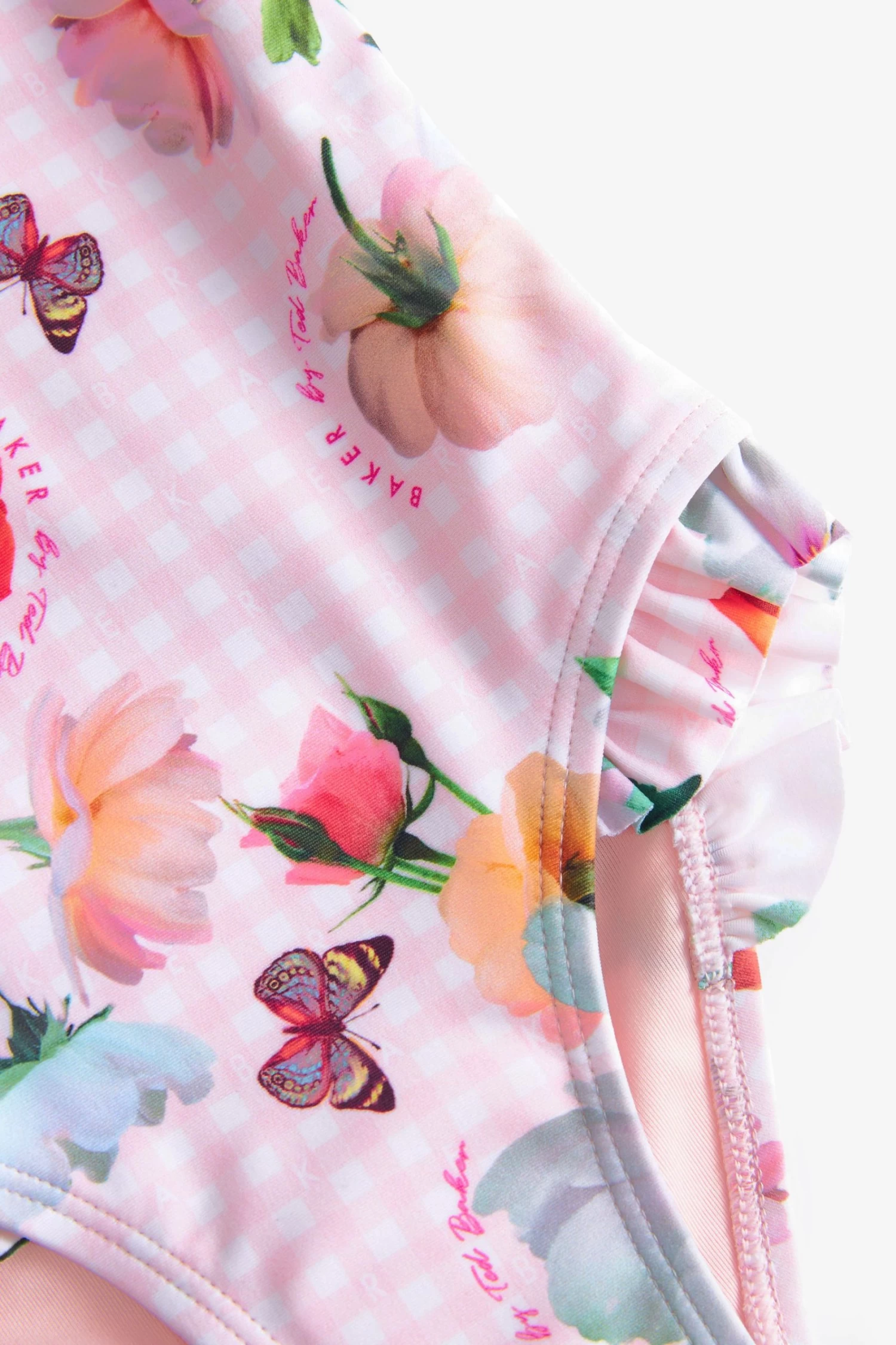 Baker By Ted Baker Pink Gingham Swimsuit - Image 4