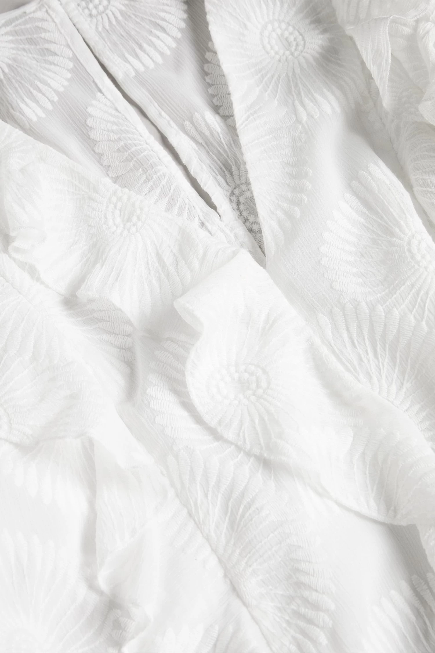 Ted Baker Janeio White Ruffle Sleeve Broderie Top - Image 7