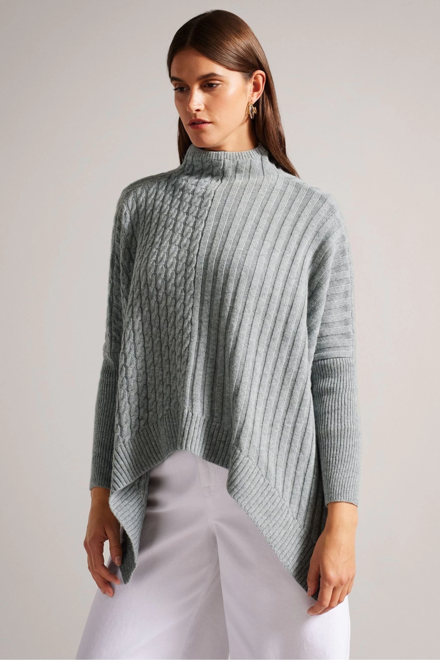 Ted Baker Grey Joilla Funnel Neck Jumper