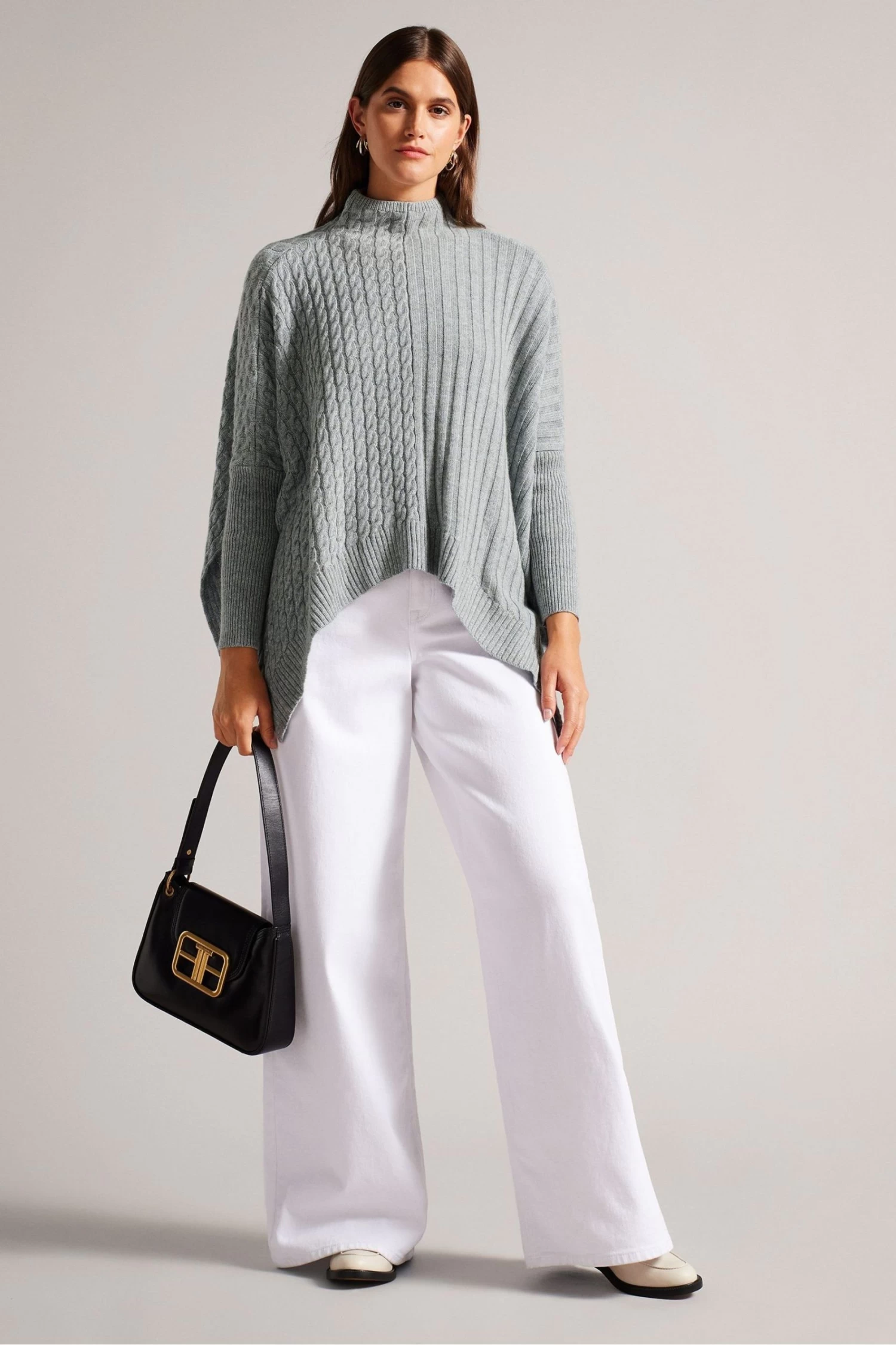 Ted Baker Grey Joilla Funnel Neck Jumper - Image 3