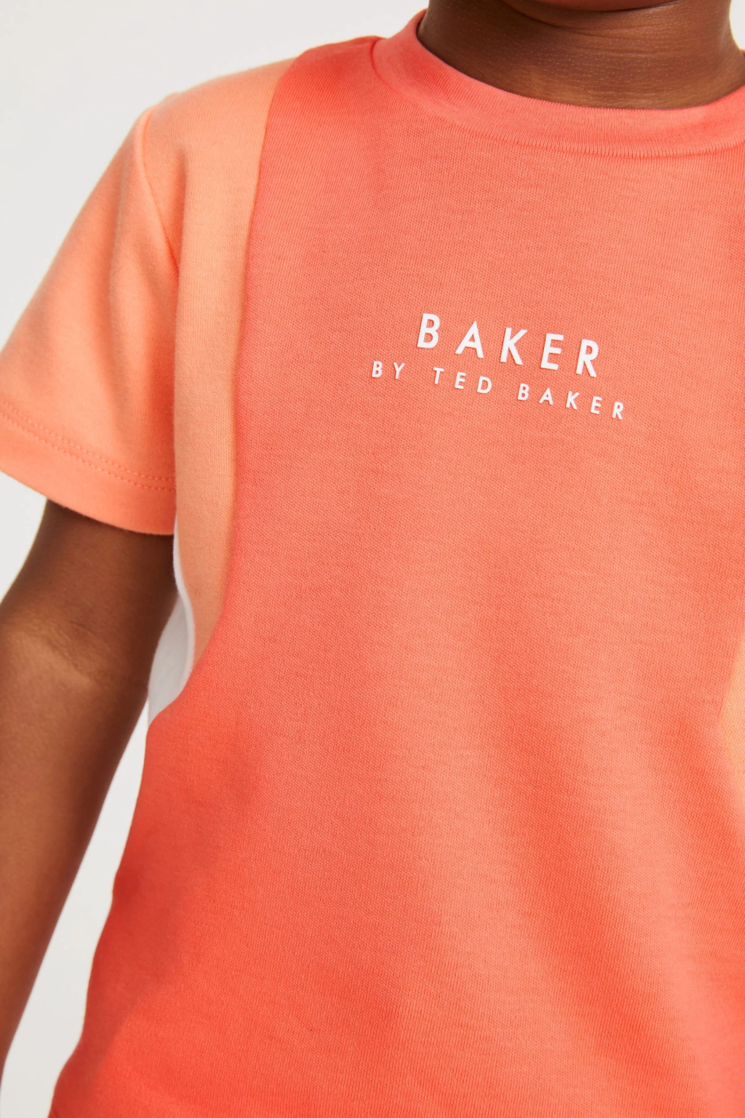 Baker By Ted Baker Orange Colourblock Short And T-Shirt Set - Image 10