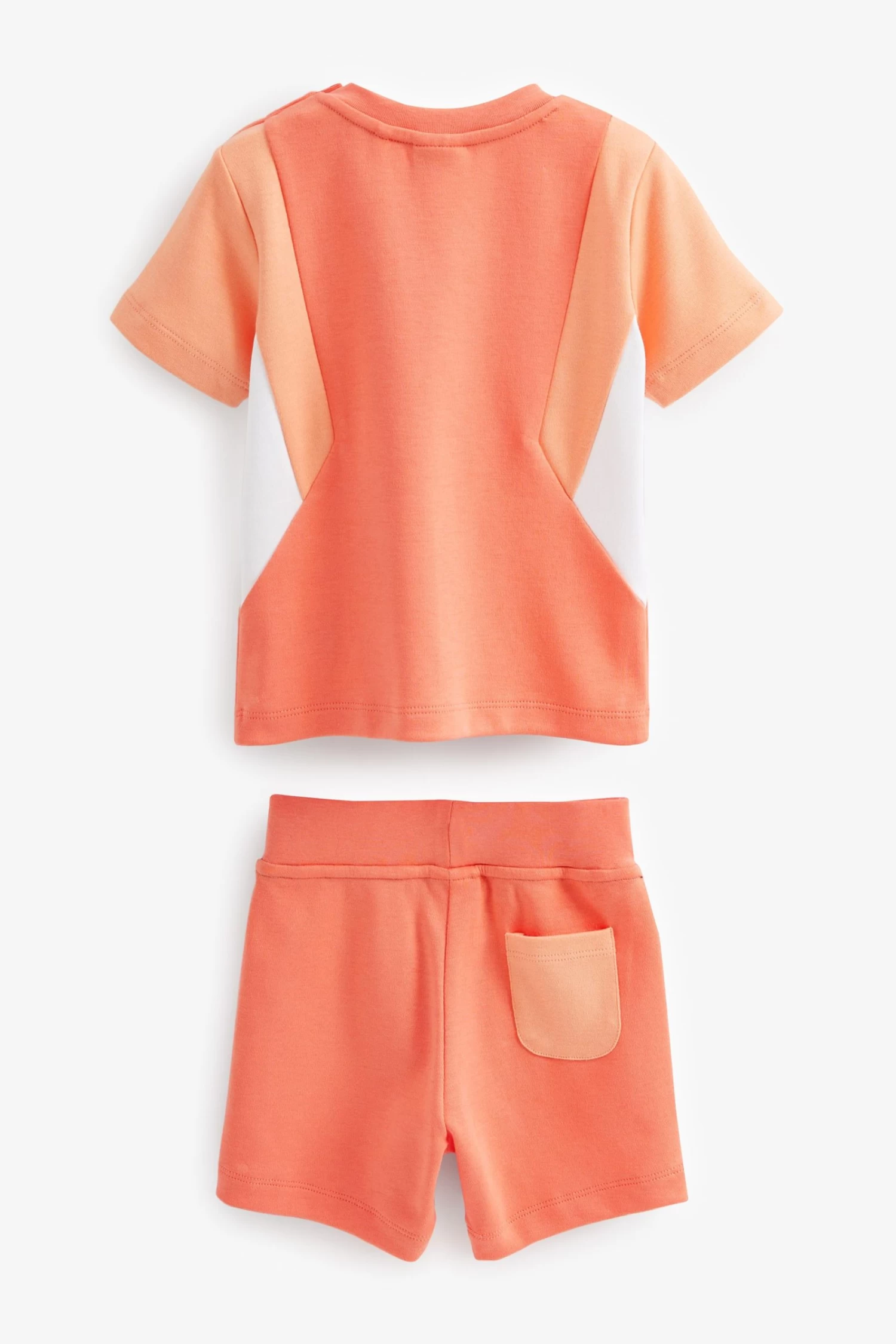 Baker By Ted Baker Orange Colourblock Short And T-Shirt Set - Image 2