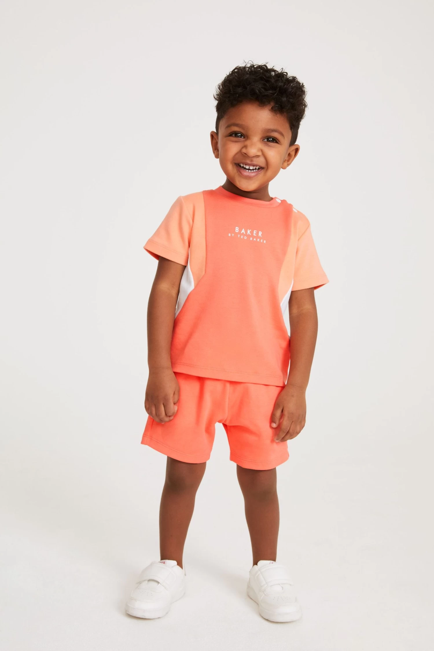 Baker By Ted Baker Orange Colourblock Short And T-Shirt Set - Image 6