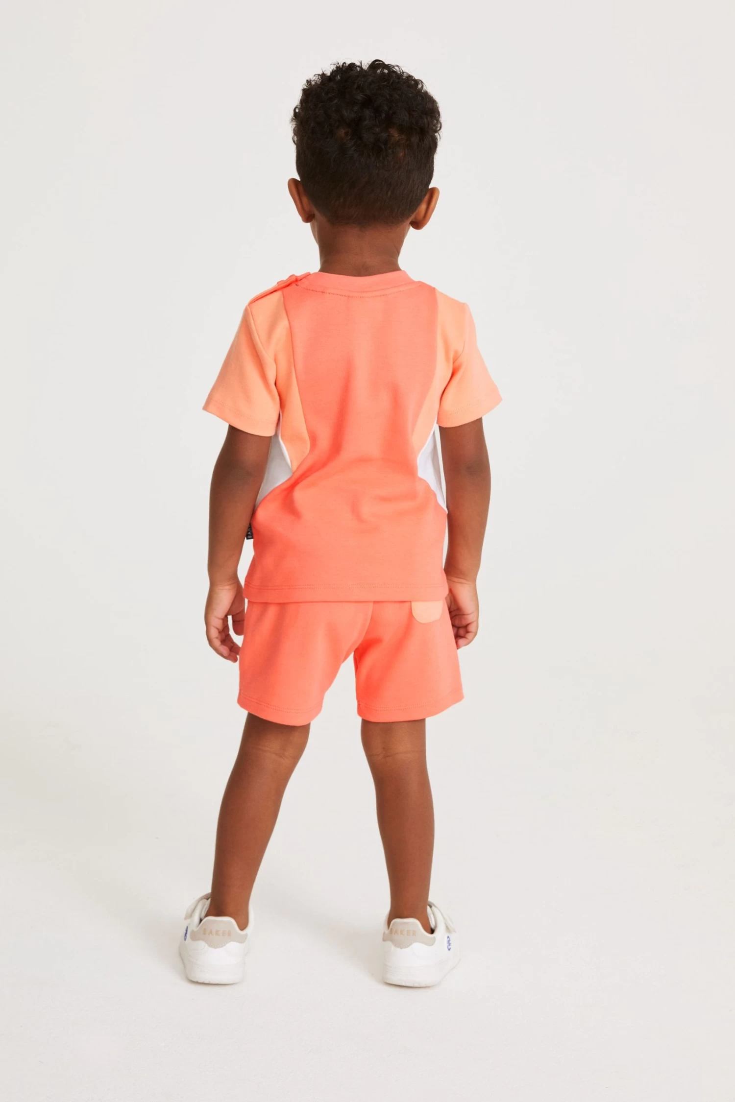 Baker By Ted Baker Orange Colourblock Short And T-Shirt Set - Image 7