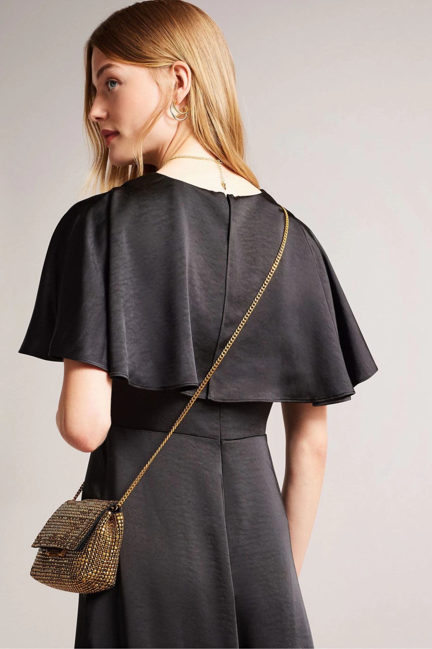 Ted Baker Glitters Gold Crystal Mini Cross Body Bag