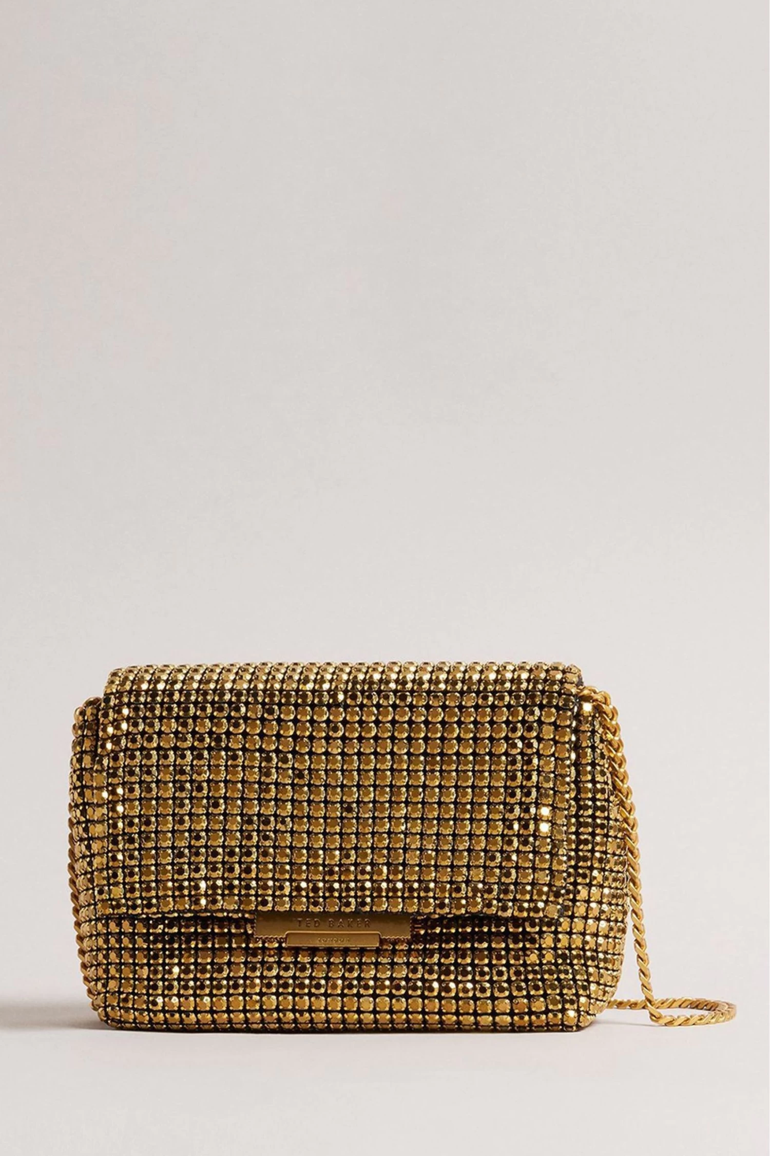 Ted Baker Glitters Gold Crystal Mini Cross Body Bag - Image 2