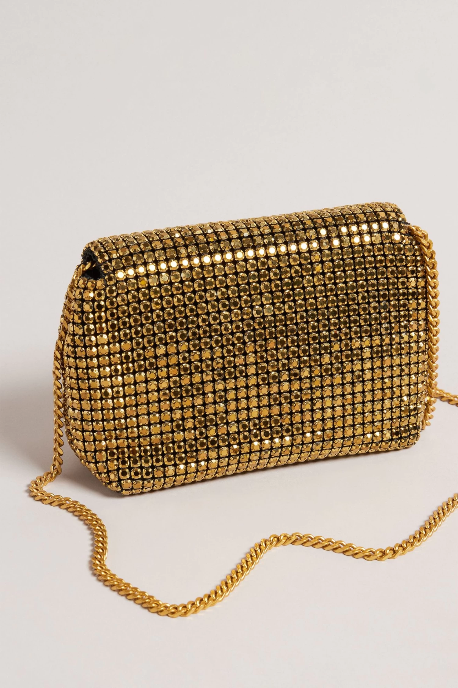 Ted Baker Glitters Gold Crystal Mini Cross Body Bag - Image 3
