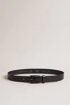 Ted Baker Linded Black Embossed Leather Belt