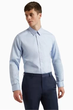 Ted Baker Blue Texture Slim Shirt