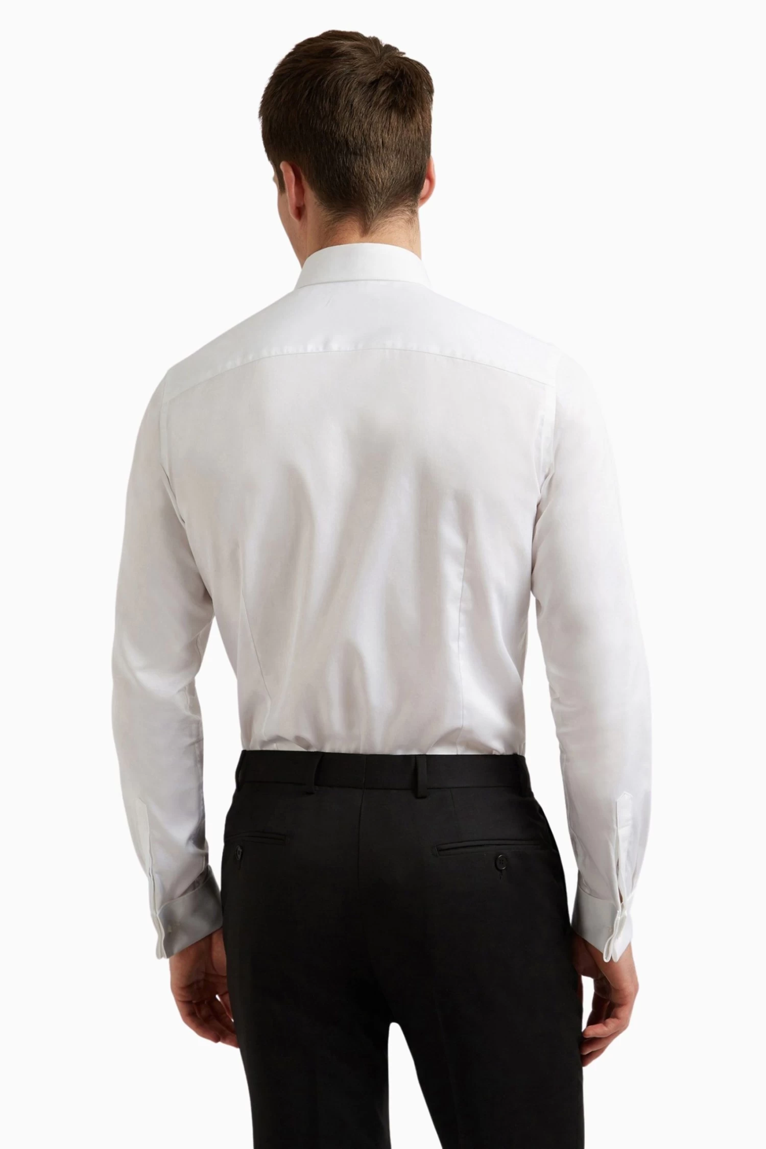 Ted Baker White Stretch Double Cuff Slim Shirt - Image 2