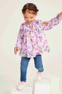 Baker By Ted Baker Pink Jeggings And Blouse Set