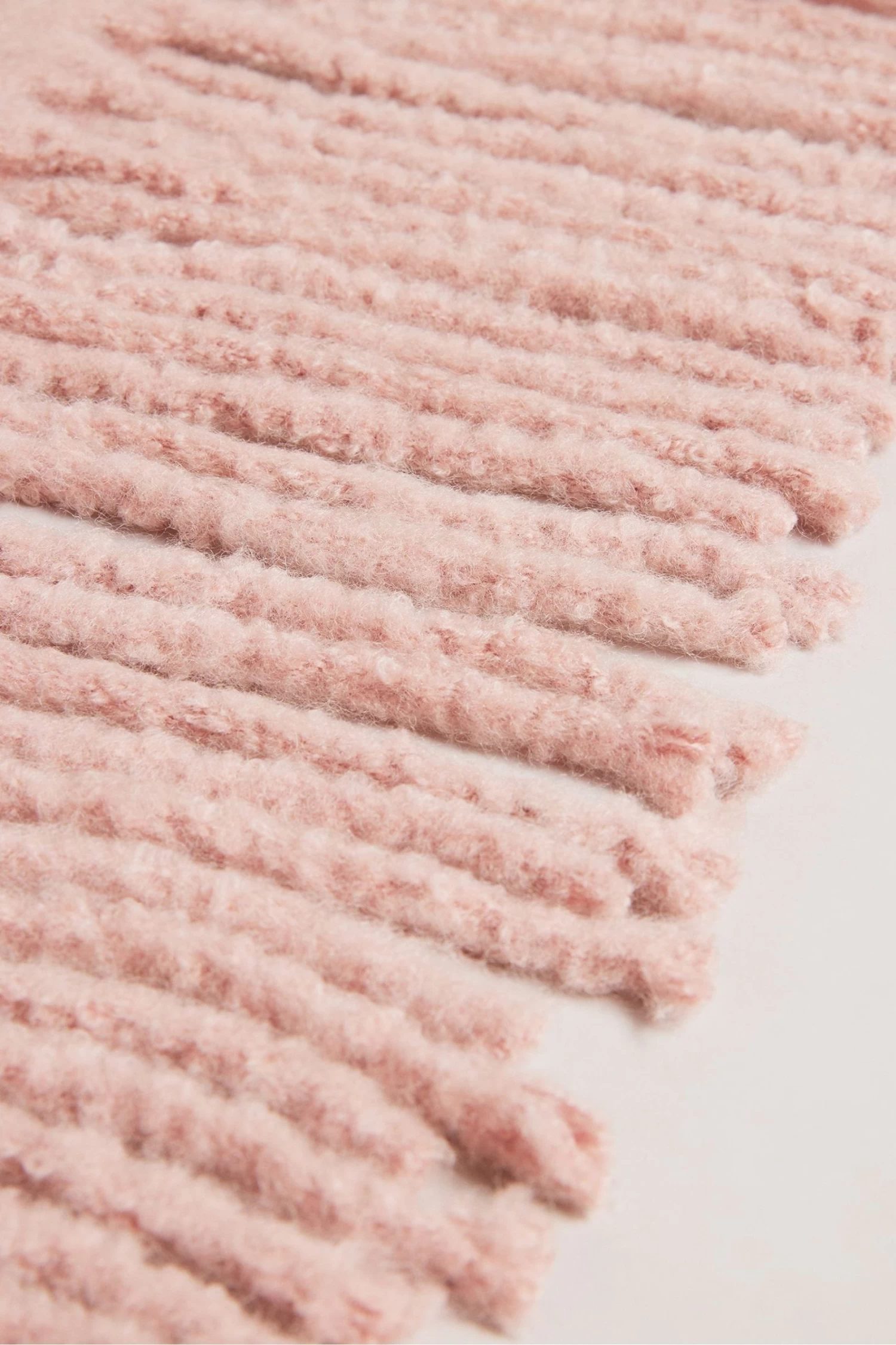 Ted Baker Oversized Dusky Pink Tiba Long Tassel Scarf - Image 3