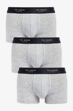 Ted Baker Grey Cotton Trunks 3 Pack