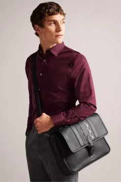 Ted Baker Wayvees House Check PU Black Satchel Bag