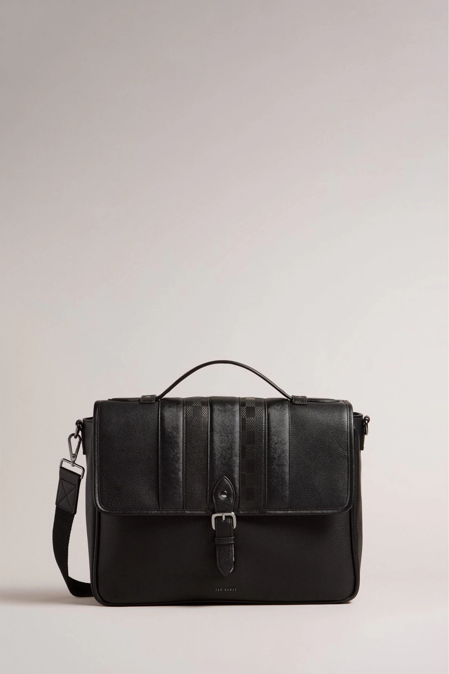Ted Baker Wayvees House Check PU Black Satchel Bag - Image 2