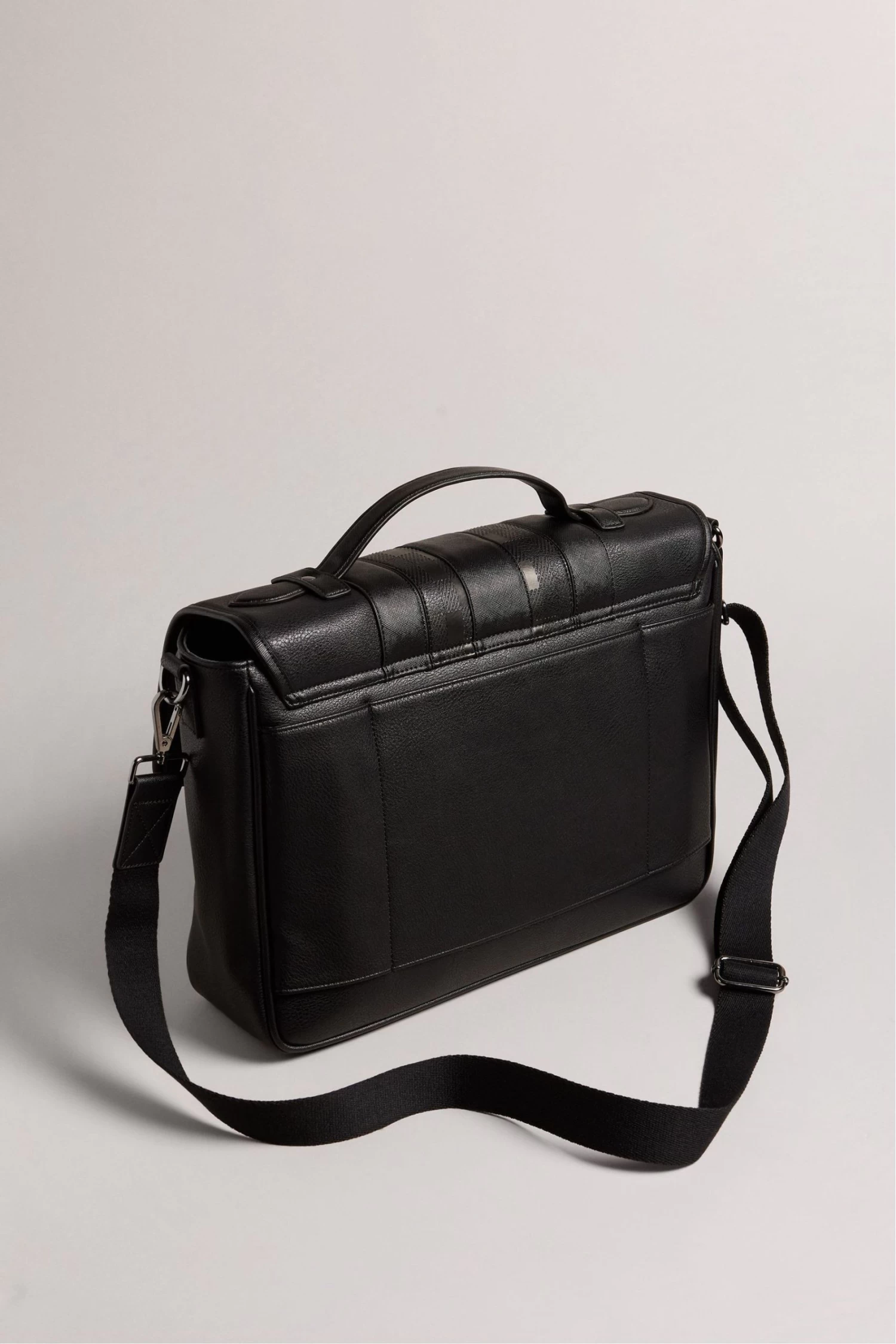 Ted Baker Wayvees House Check PU Black Satchel Bag - Image 4