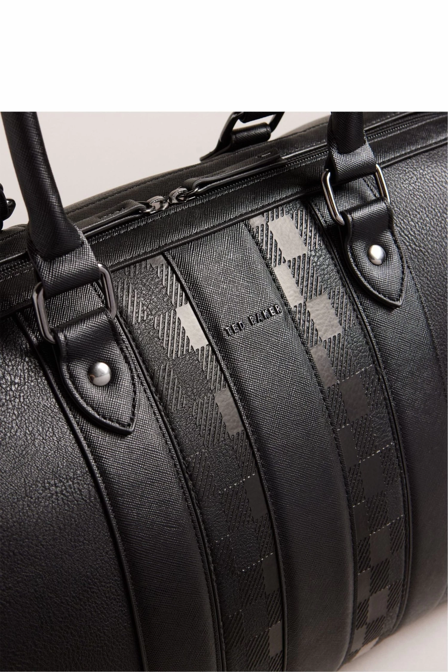 Ted Baker Waylin House Check PU Black Holdall - Image 3