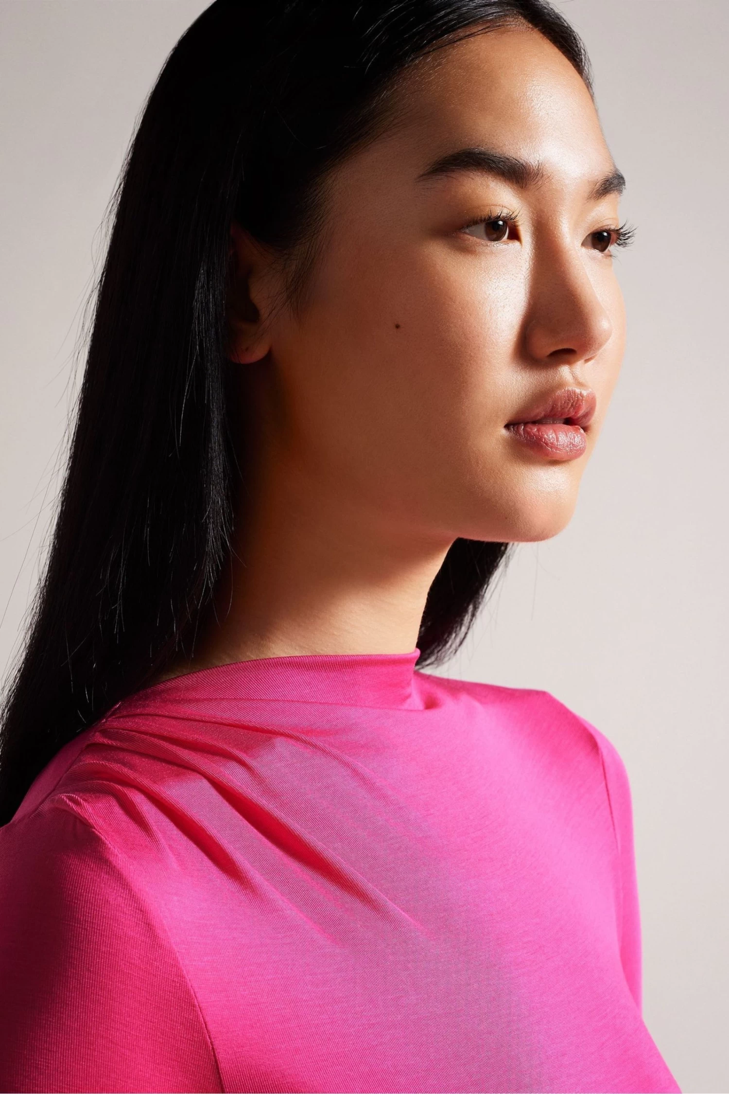 Ted Baker Red Eloria Twist Neck Fitted Top - Image 4