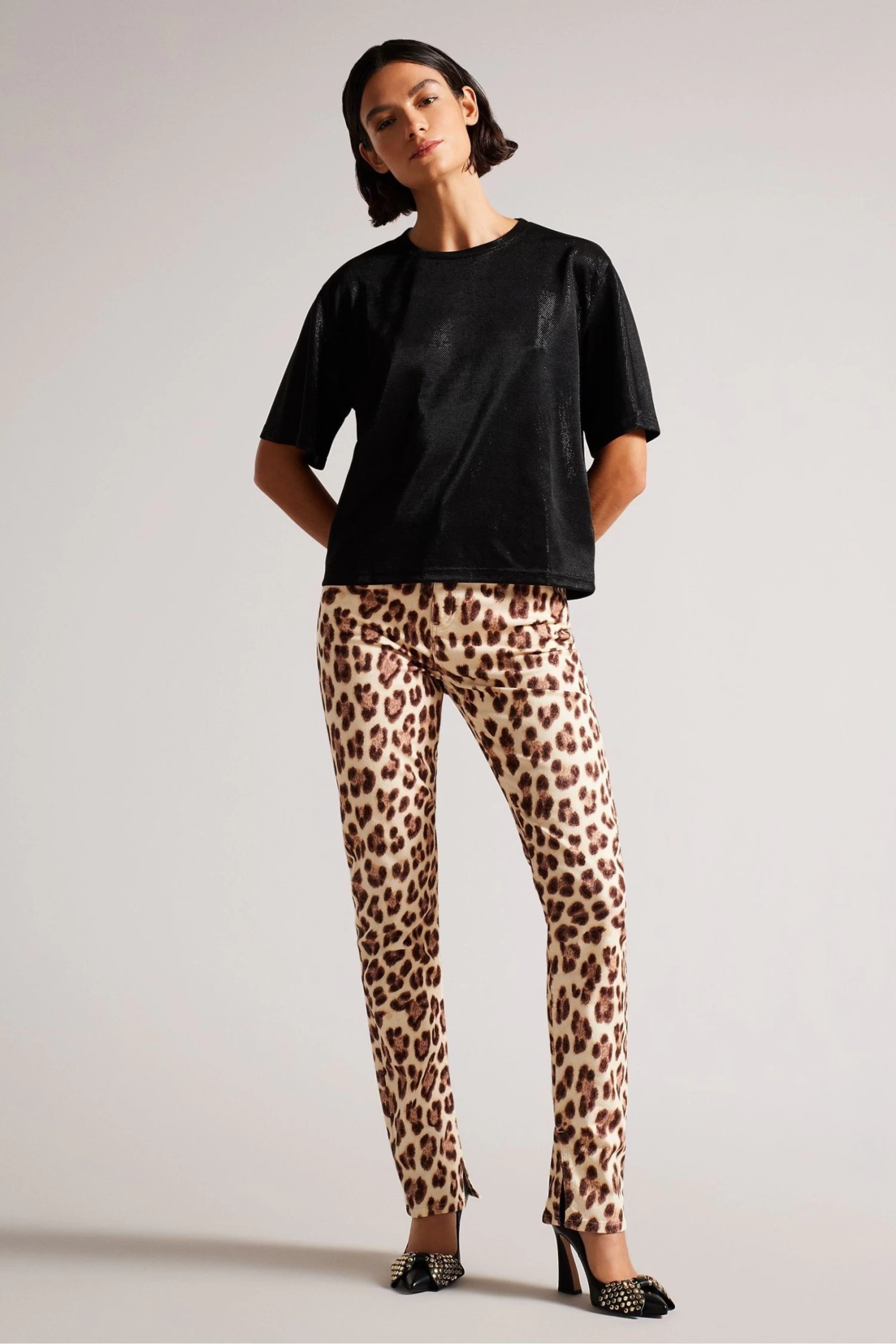 Ted Baker Georia Glitsy Black T-Shirt - Image 3