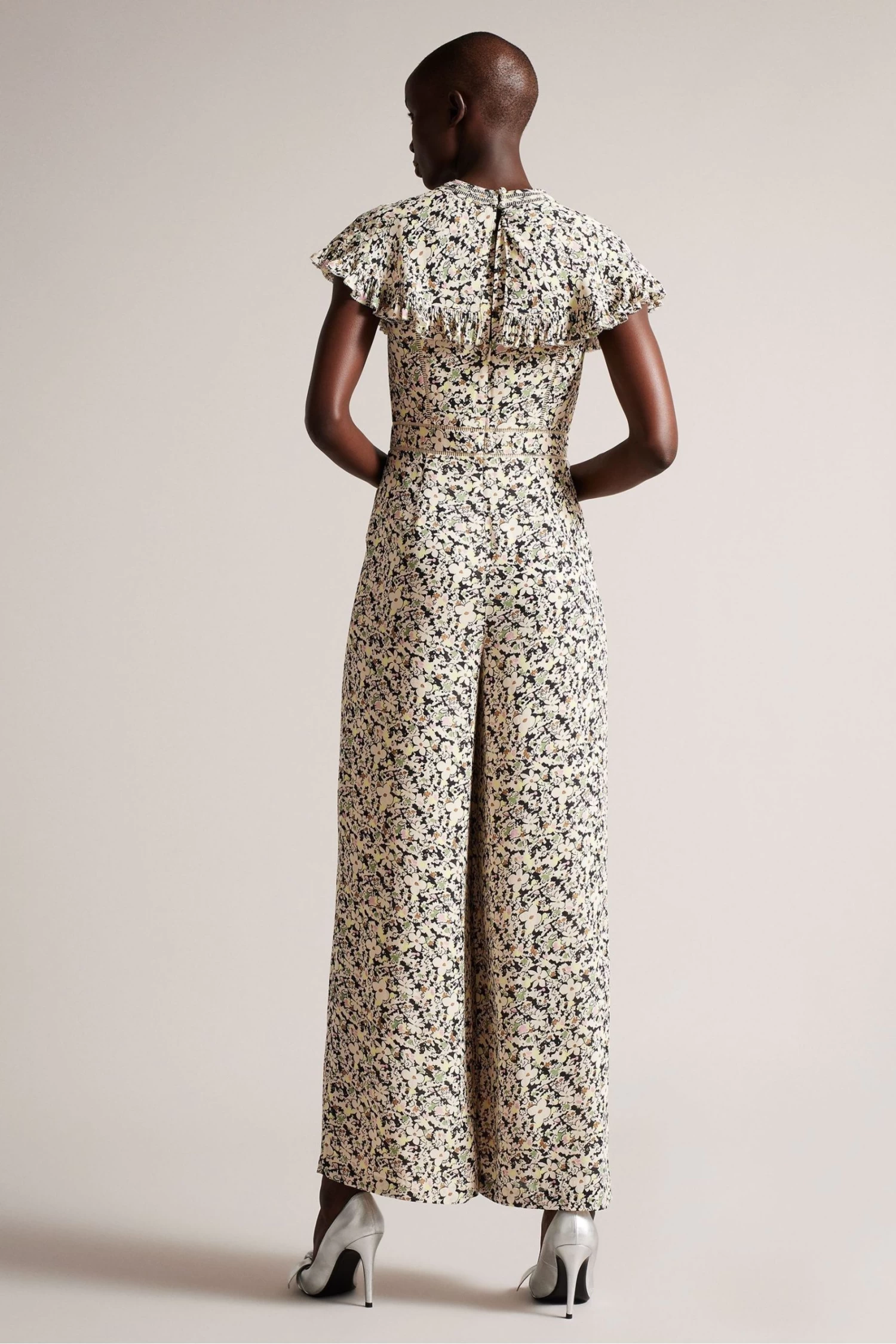 Ted Baker Pink Brigid Cape Jumpsuit With Ladder Tape Detail - Image 2