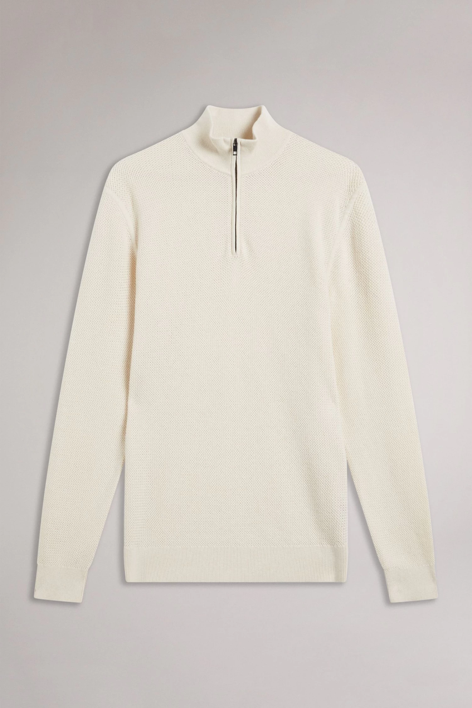 Ted Baker Meaddo Natural Regular Half Zip Jumper - Image 5