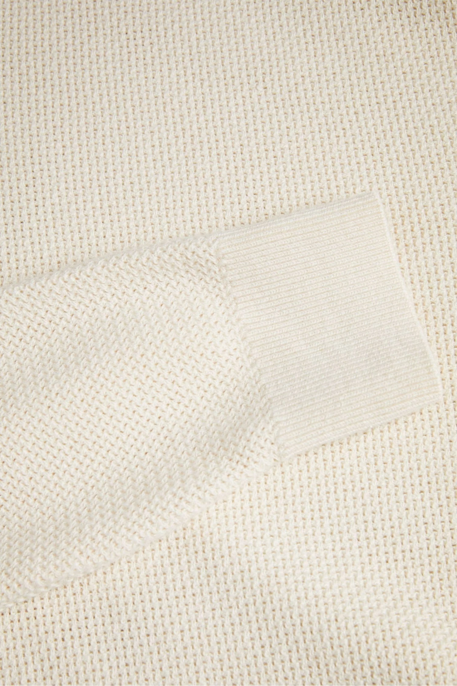 Ted Baker Meaddo Natural Regular Half Zip Jumper - Image 7