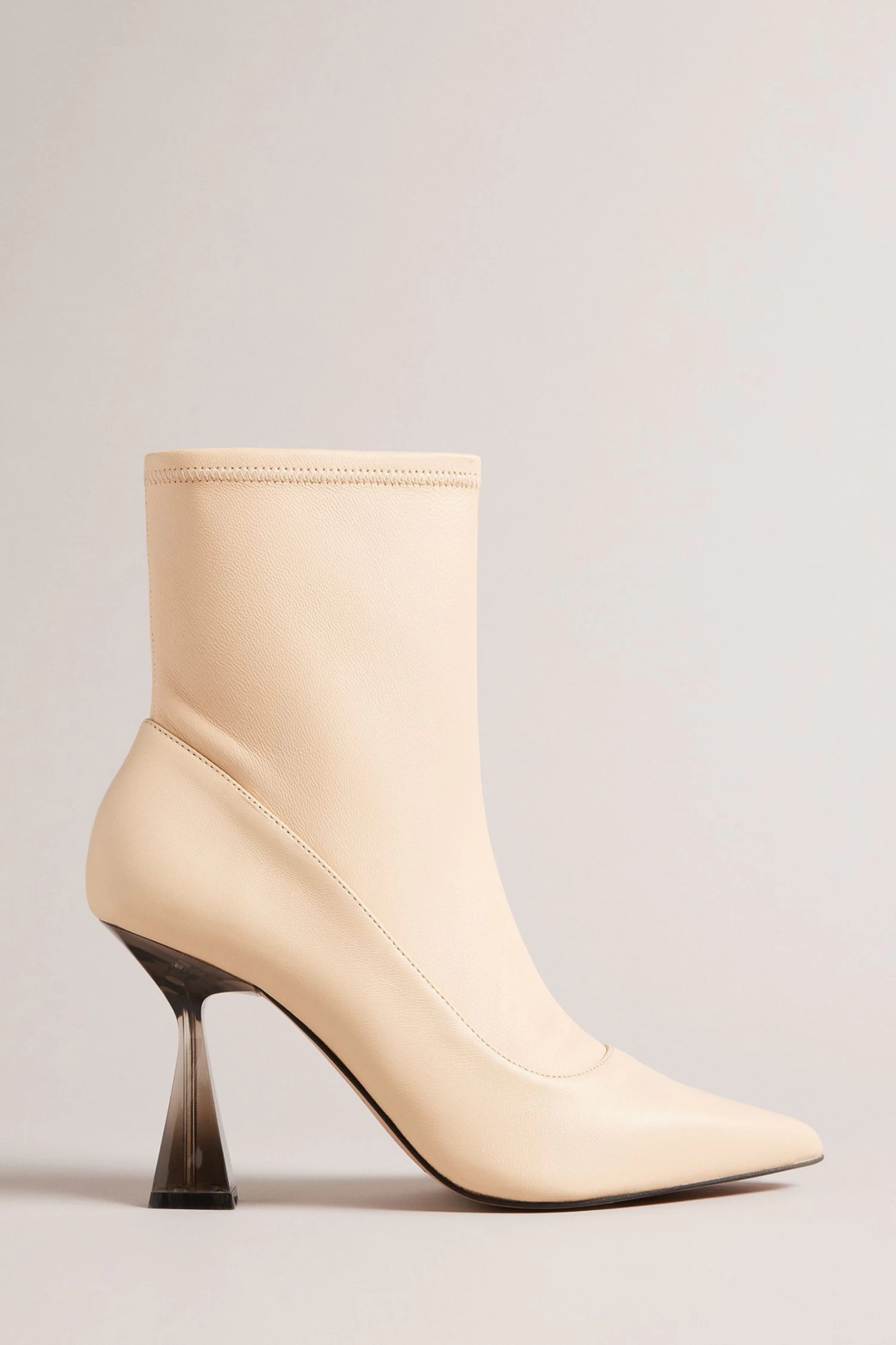Ted Baker Liya Natural Stretch Leather High Heeled Ankle Boots