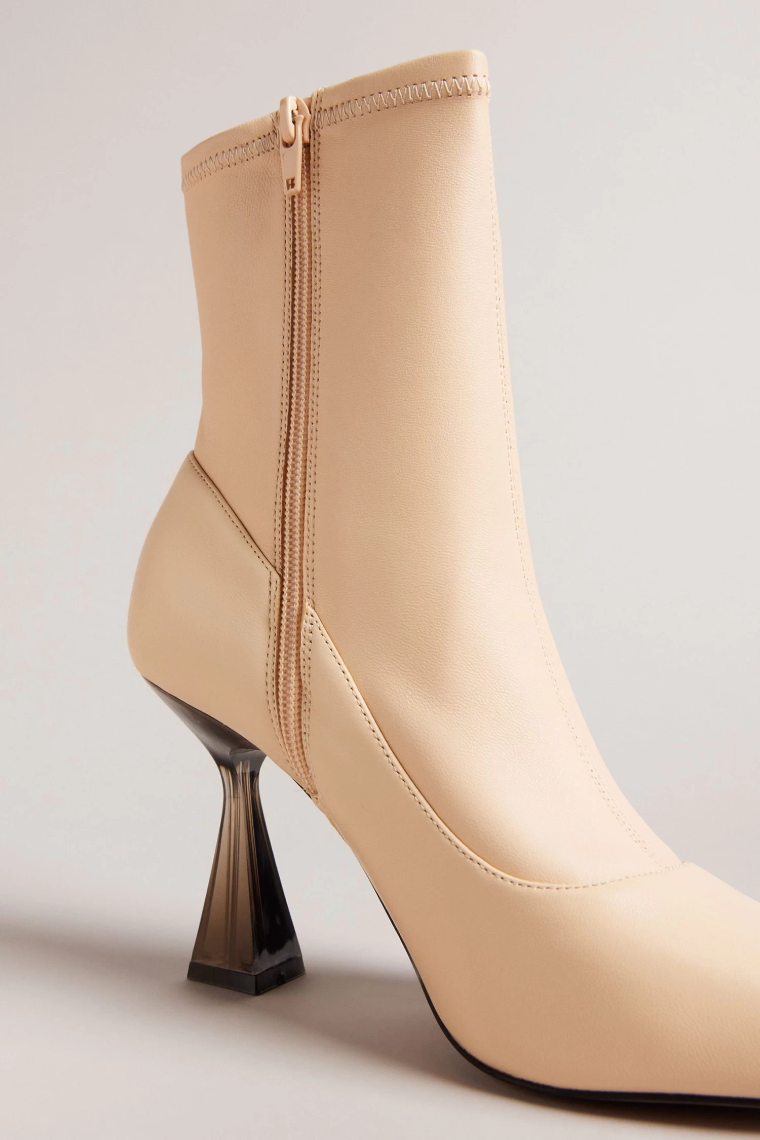 Ted Baker Liya Natural Stretch Leather High Heeled Ankle Boots - Image 4
