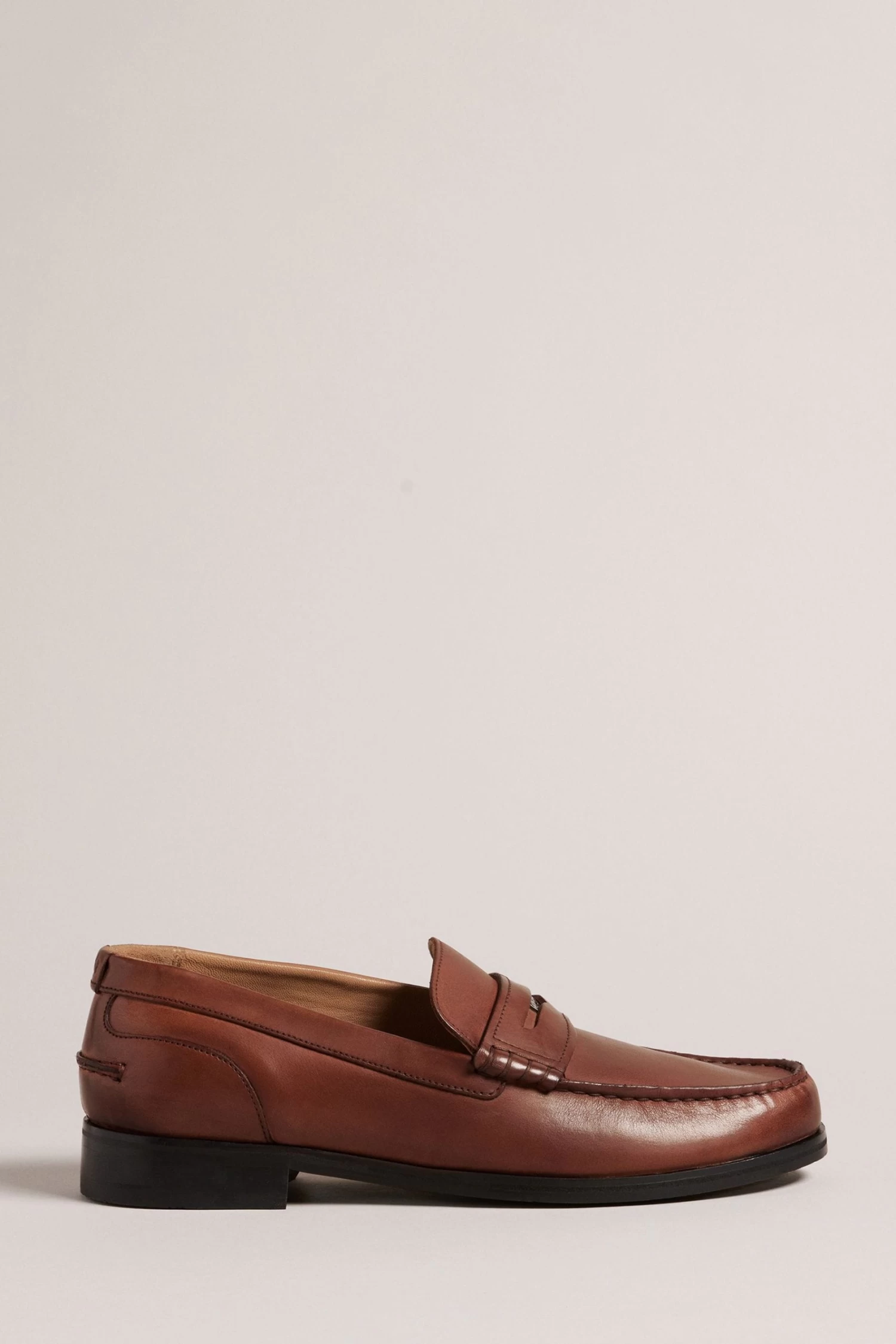 Ted Baker Tirymew Waxy Penny Brown Leather Loafers