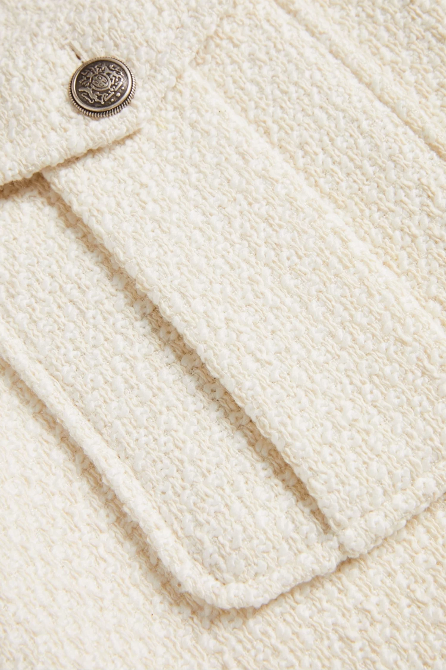 Ted Baker Cream Cremlas Zip Through Mini Skirt With Patch Pockets - Image 4