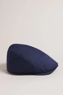 Ted Baker Blue Water Resistant Nylon Flat Cap