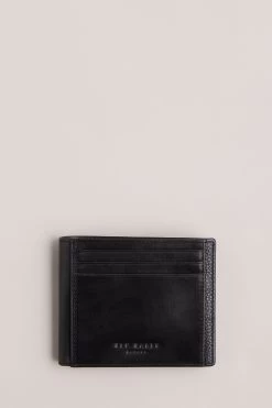 Ted Baker Finliy Black Waxy Leather Bifold Wallet
