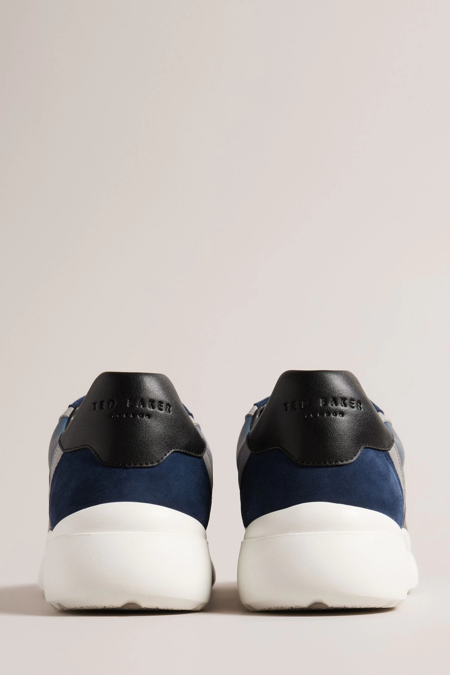 Ted Baker Blue Cecyle Leather And Suede Sneakers - Image 3